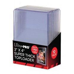 ULTRA PRO 3" X 4" SUPER THICK Toploader 130pt (10-ne pakk)